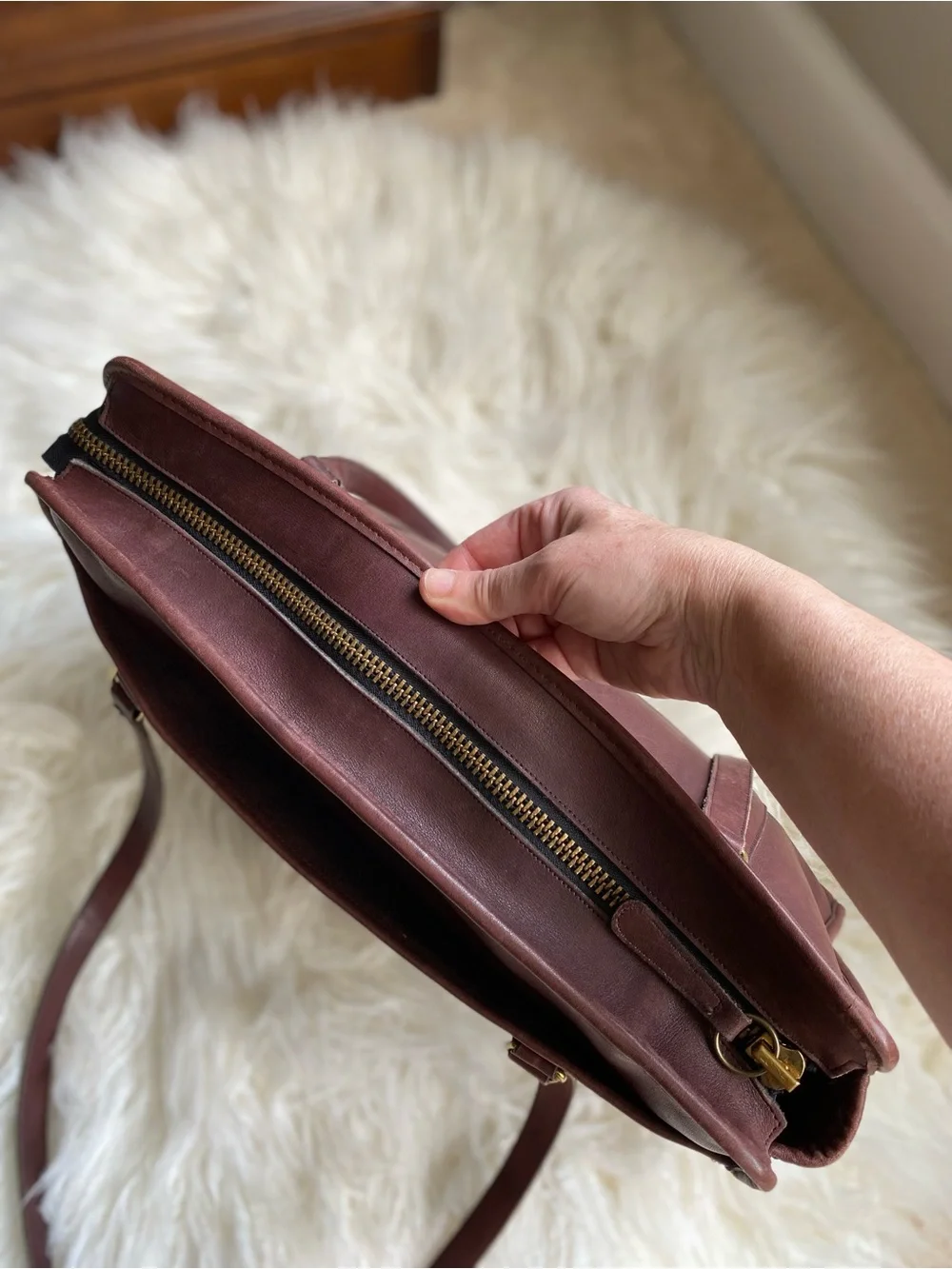 Vintage Coach Leather Tote Bag Classic Carryall Laptop Bag